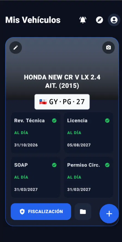 Tarjeta vehículo